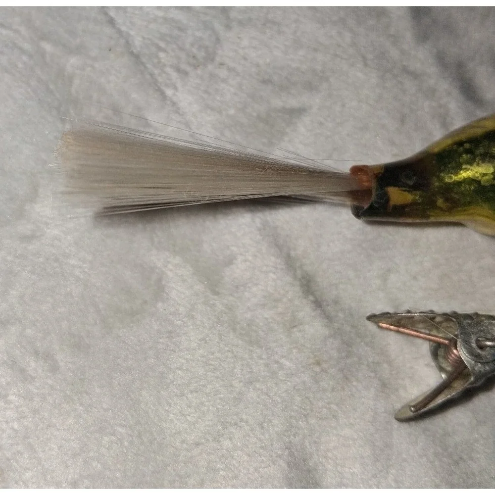 Vintage Mercury Glass Bird Clip-On Christmas Ornament Feather Tail 4
